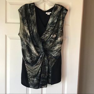 Helmut Lang Silk Blend Crossover Top